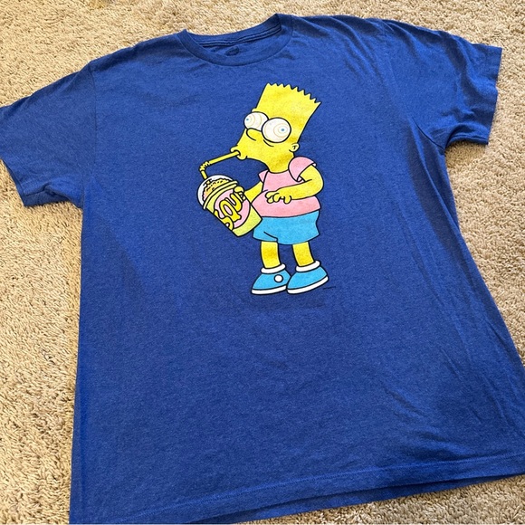 Bart Simpson T-Shirt Size Large Squishy Brain Freeze. - Picture 1 of 6